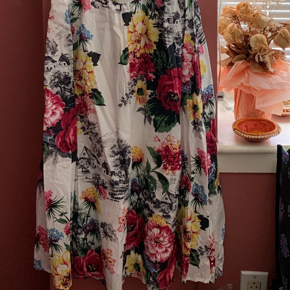 Anthropologie Amelia Floral Sweetheart Neckline Dress - Picture 4 of 9